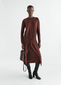 BUTTONED DRESS IN MERINO BLEND