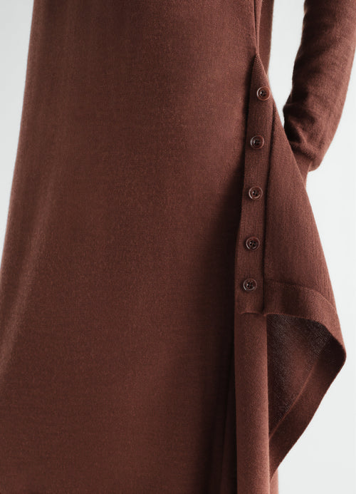 ROBE BOUTONNÉE EN MÉLANGE DE MÉRINOS
