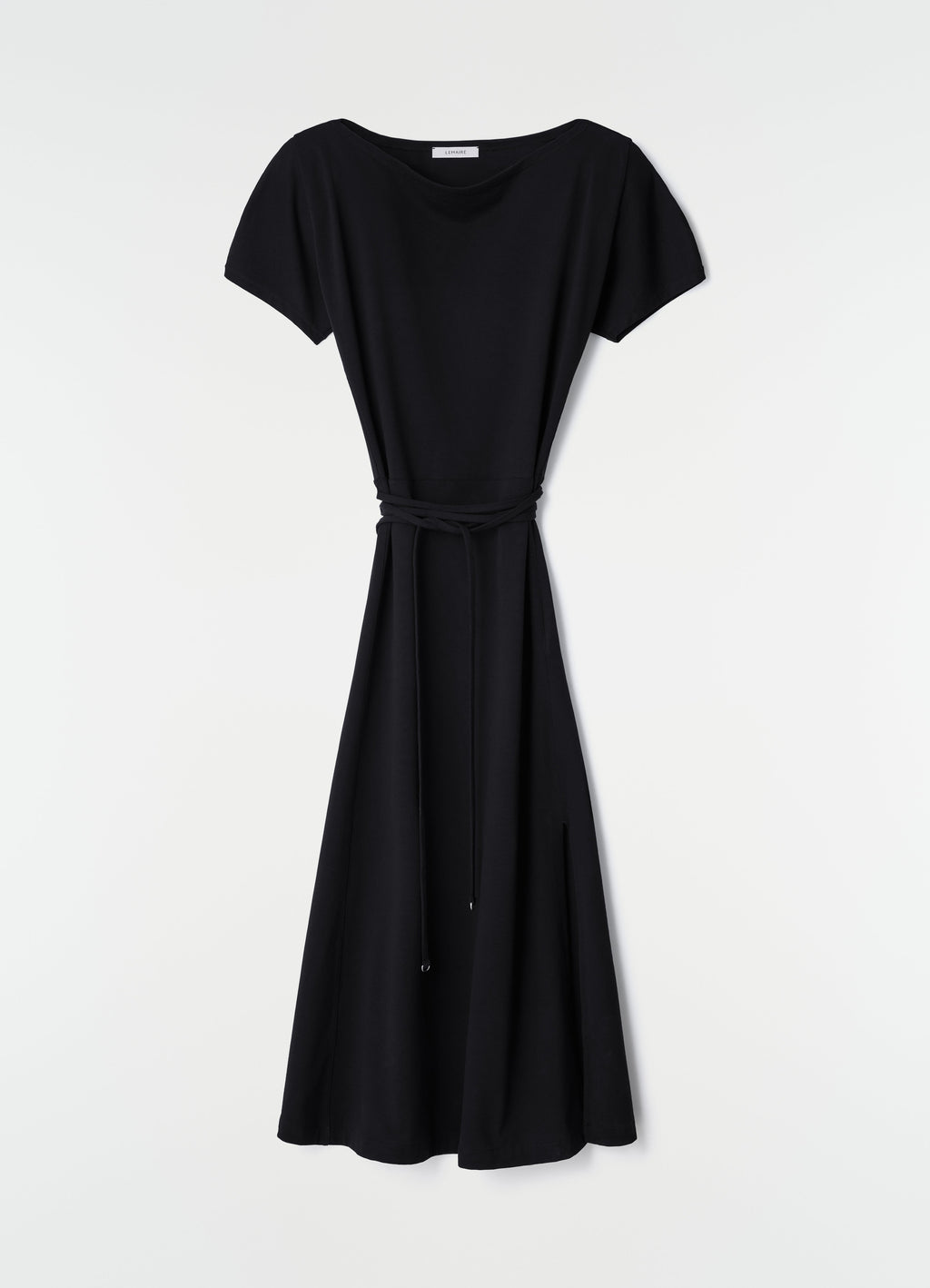 BELTED DRESS IN HEAVY COTTON JERSEY