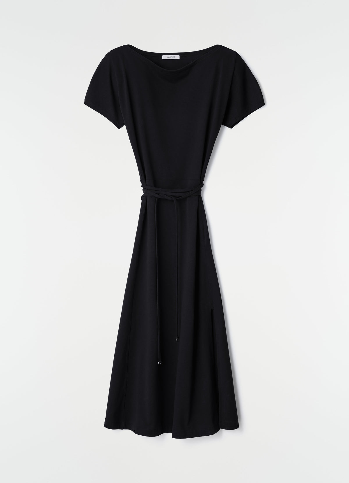 BELTED DRESS IN HEAVY COTTON JERSEY