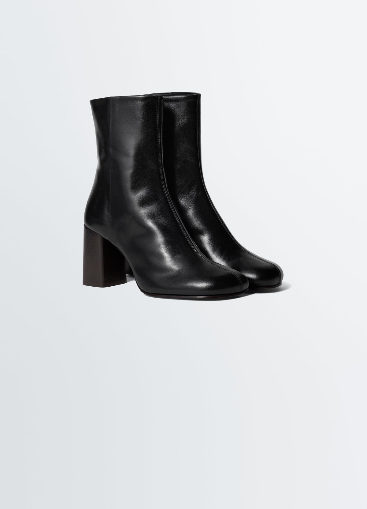 ANATOMIC BOOTS WITH 80MM HEEL IN GLOSSY VEGETABLE LEATHER
