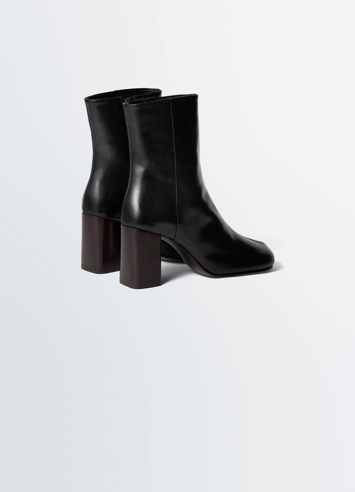 ANATOMIC BOOTS WITH 80MM HEEL IN GLOSSY VEGETABLE LEATHER