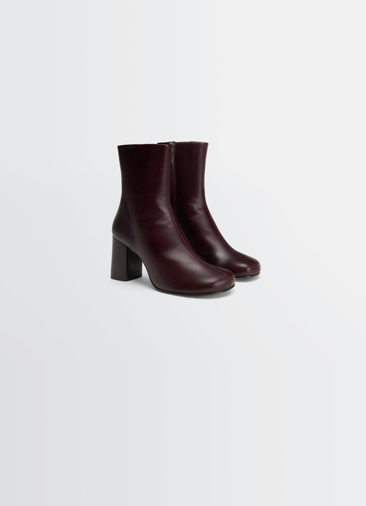 ANATOMIC BOOTS WITH 80MM HEEL IN GLOSSY VEGETABLE LEATHER