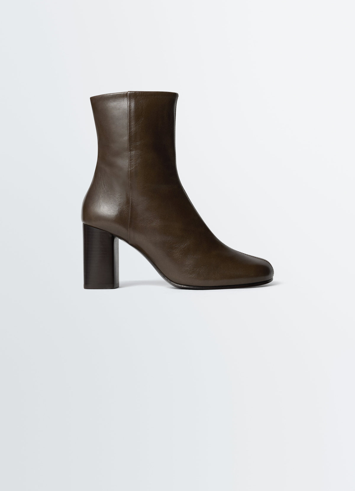 ANATOMIC BOOTS WITH 80MM HEEL IN GLOSSY VEGETABLE LEATHER