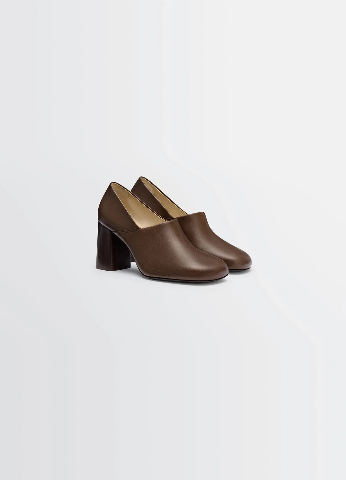 ANATOMIC PUMP WITH 80MM HEEL IN GLOSSY VEGETABLE LEATHER