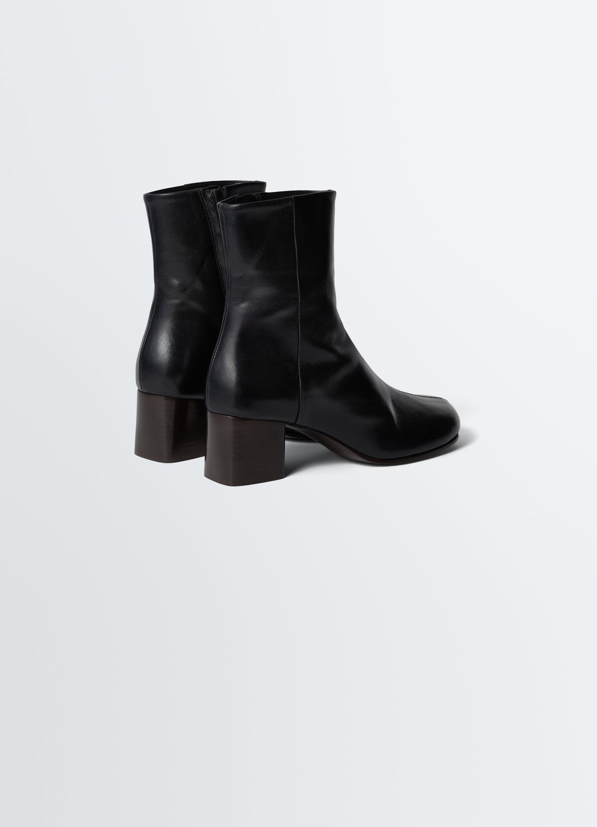 ANATOMIC BOOTS WITH 55MM HEEL IN GLOSSY VEGETABLE LEATHER