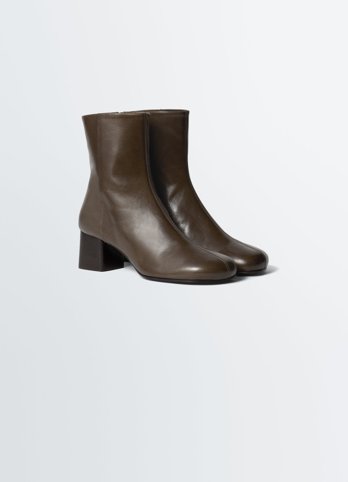 ANATOMIC BOOTS WITH 55MM HEEL IN GLOSSY VEGETABLE LEATHER