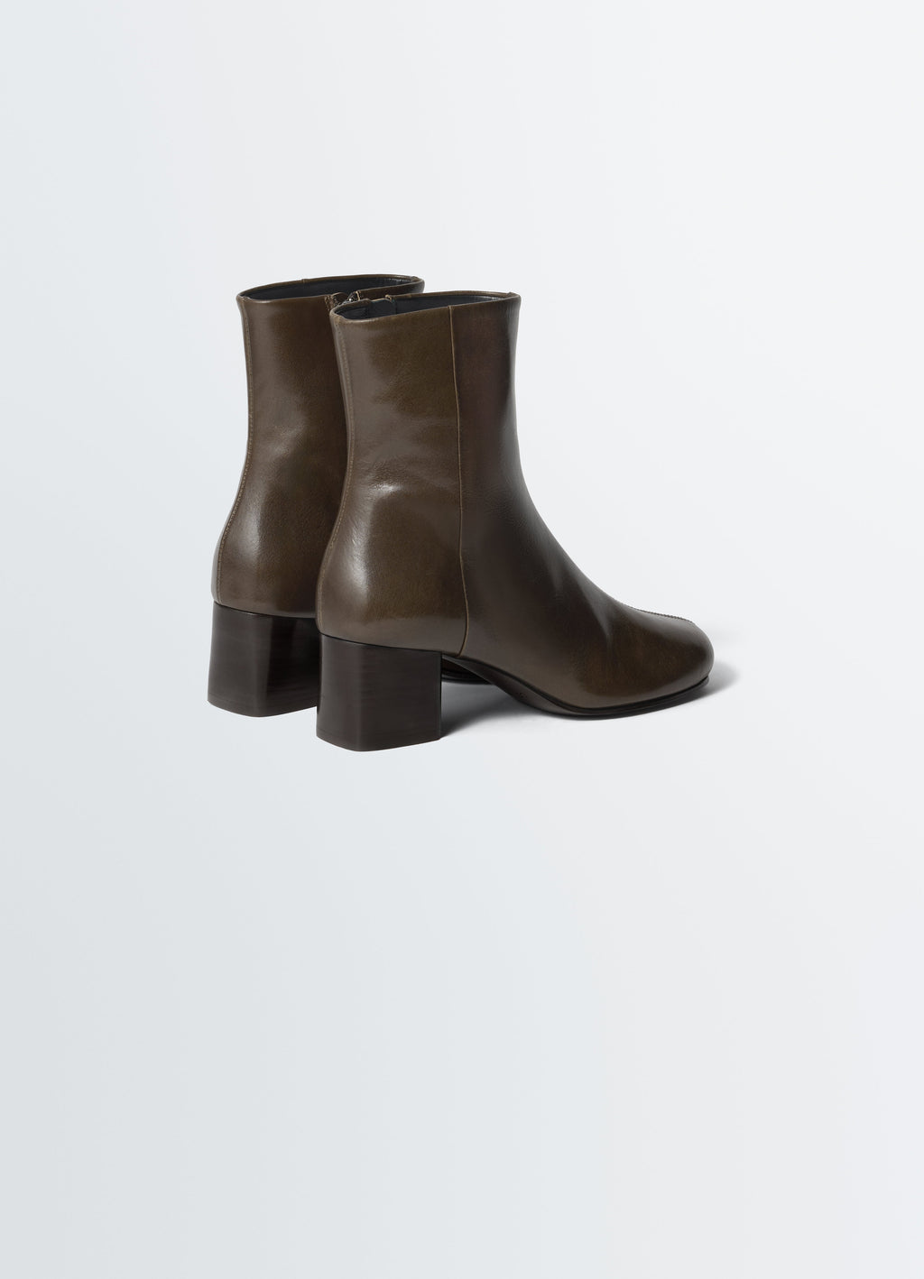 ANATOMIC BOOTS WITH 55MM HEEL IN GLOSSY VEGETABLE LEATHER