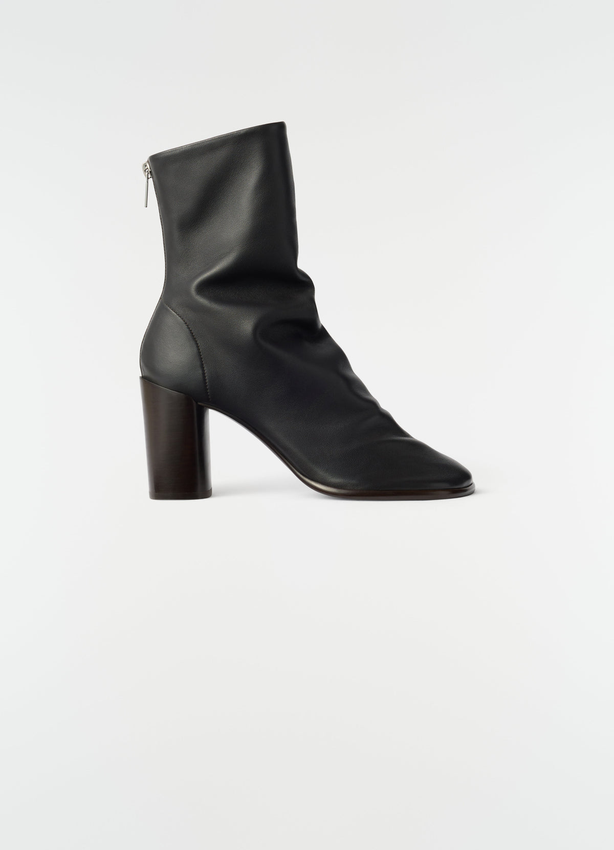 BOTTINES GANT EN AGNEAU LISSE AVEC TALON DE 80 MM