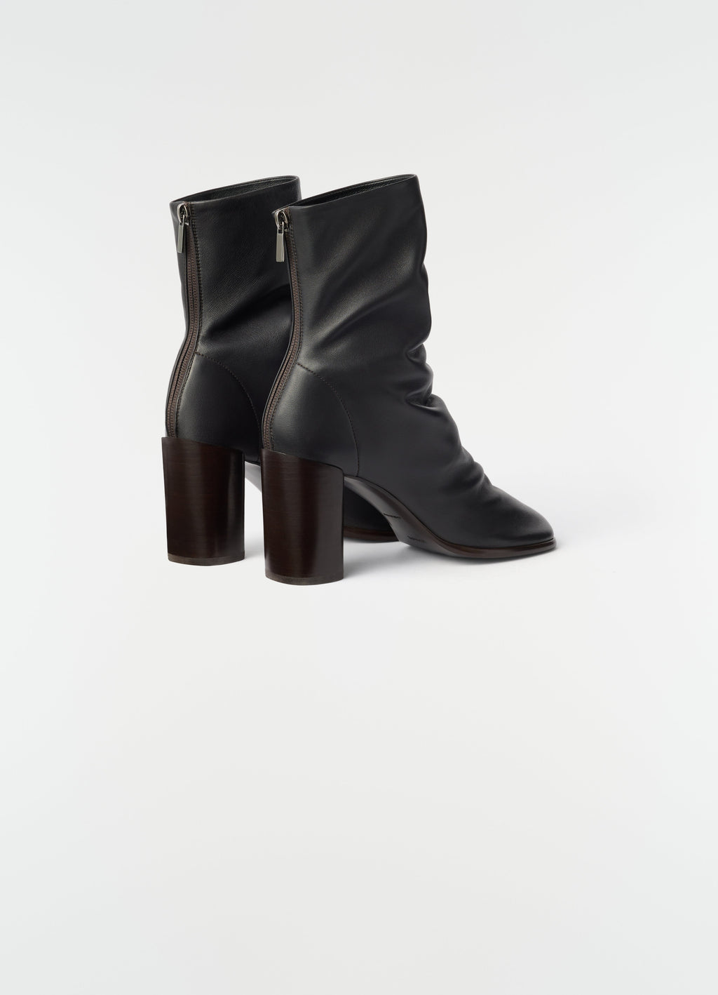 BOTTINES GANT EN AGNEAU LISSE AVEC TALON DE 80 MM