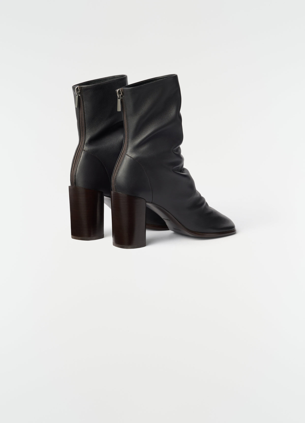 BOTTINES GANT EN AGNEAU LISSE AVEC TALON DE 80 MM
