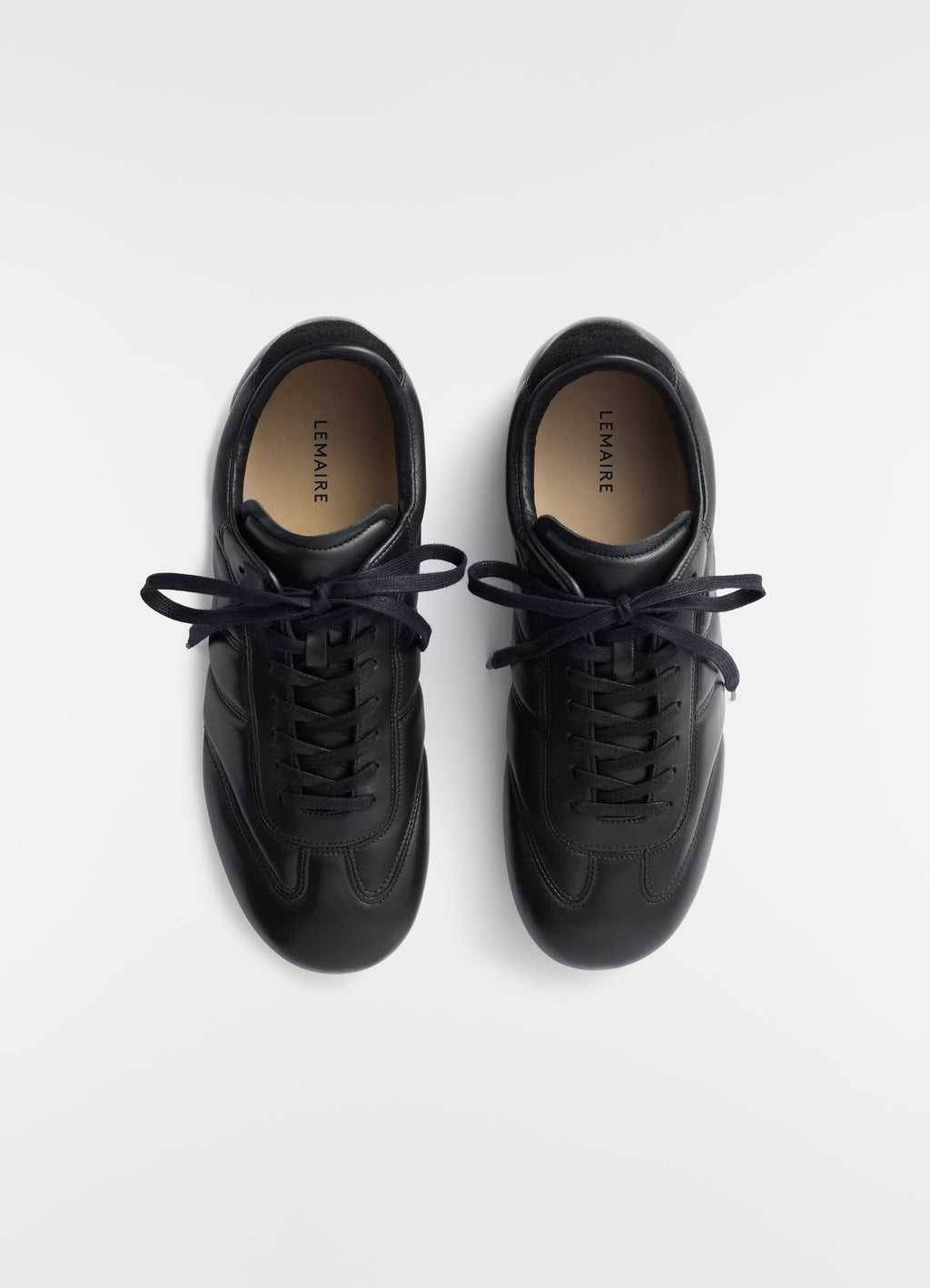BASKET SOFT RUNNER EN CUIR D'AGNEAU NAPPA BRILLANT
