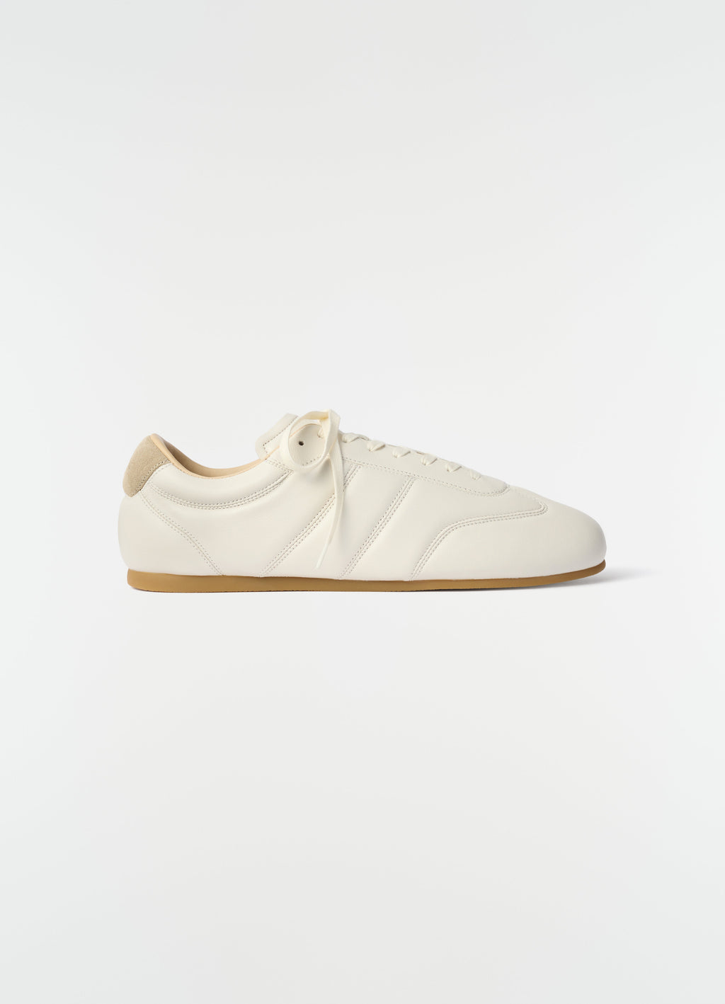 Baskets SOFT RUNNER en cuir d'agneau nappa brillant