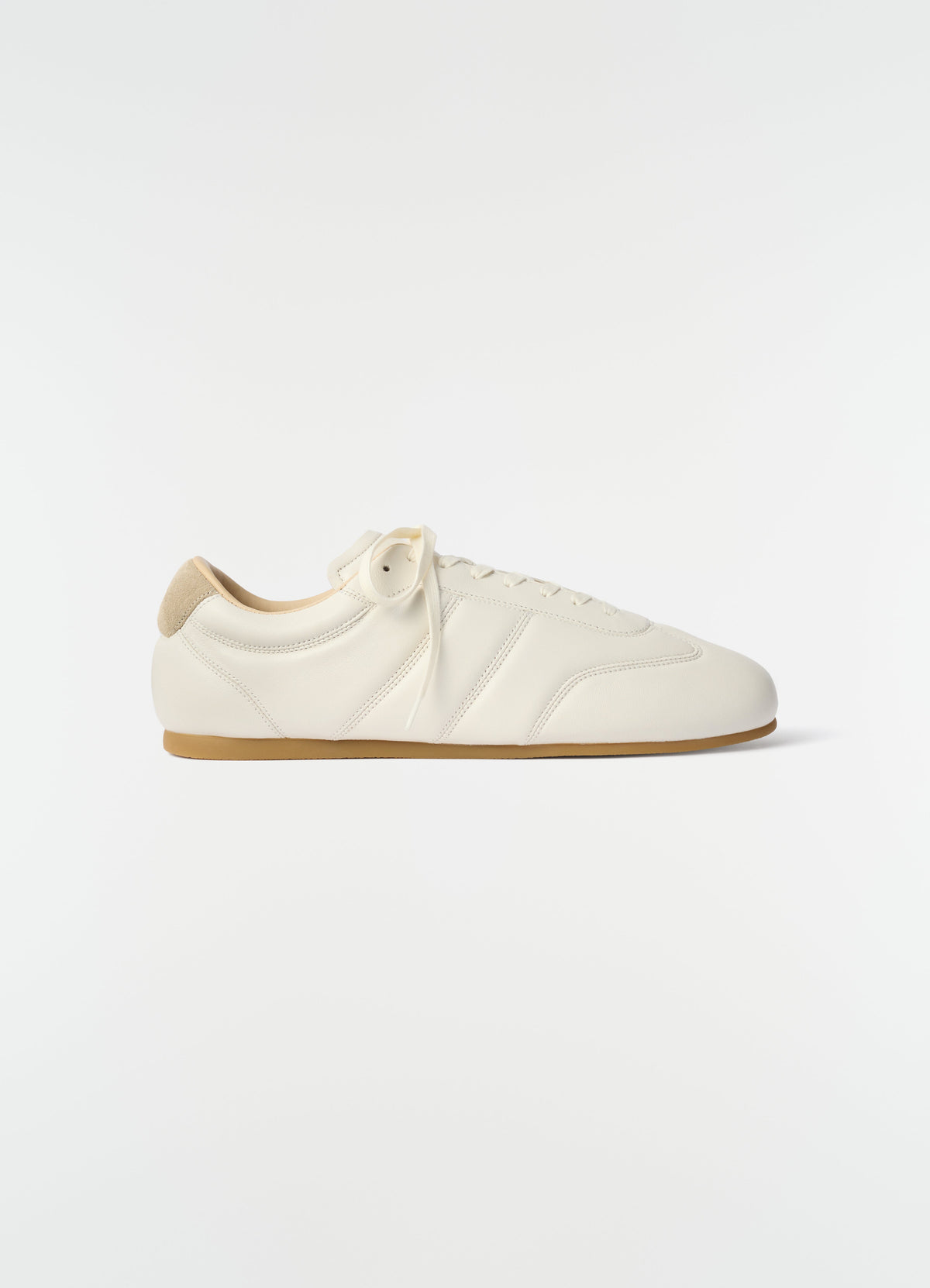 Baskets SOFT RUNNER en cuir d'agneau nappa brillant