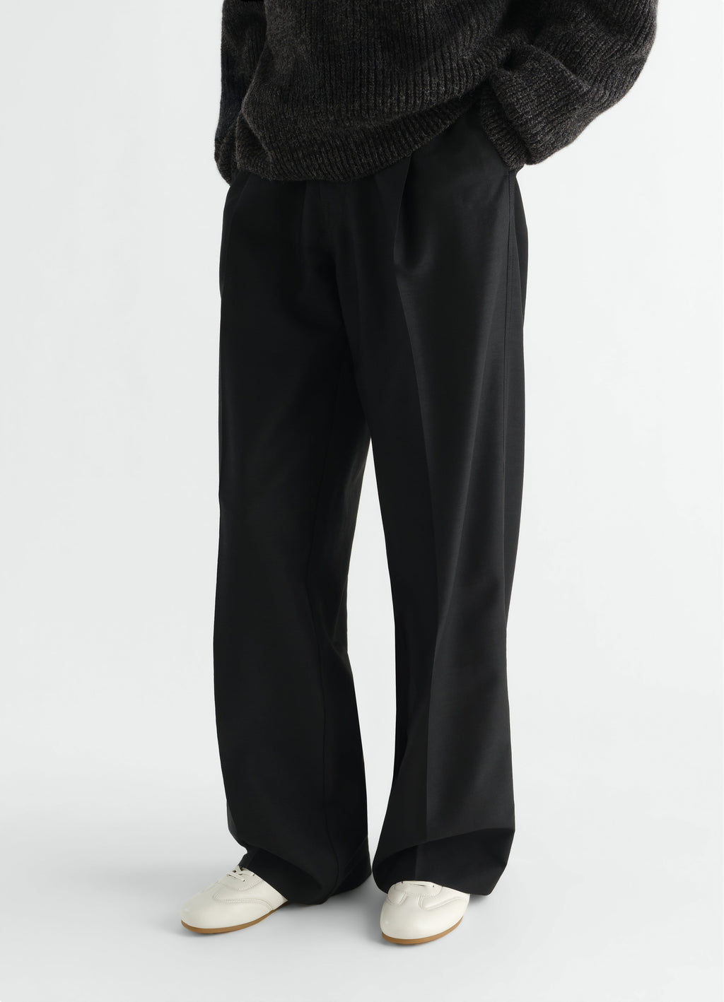 Baskets SOFT RUNNER en cuir d'agneau nappa brillant
