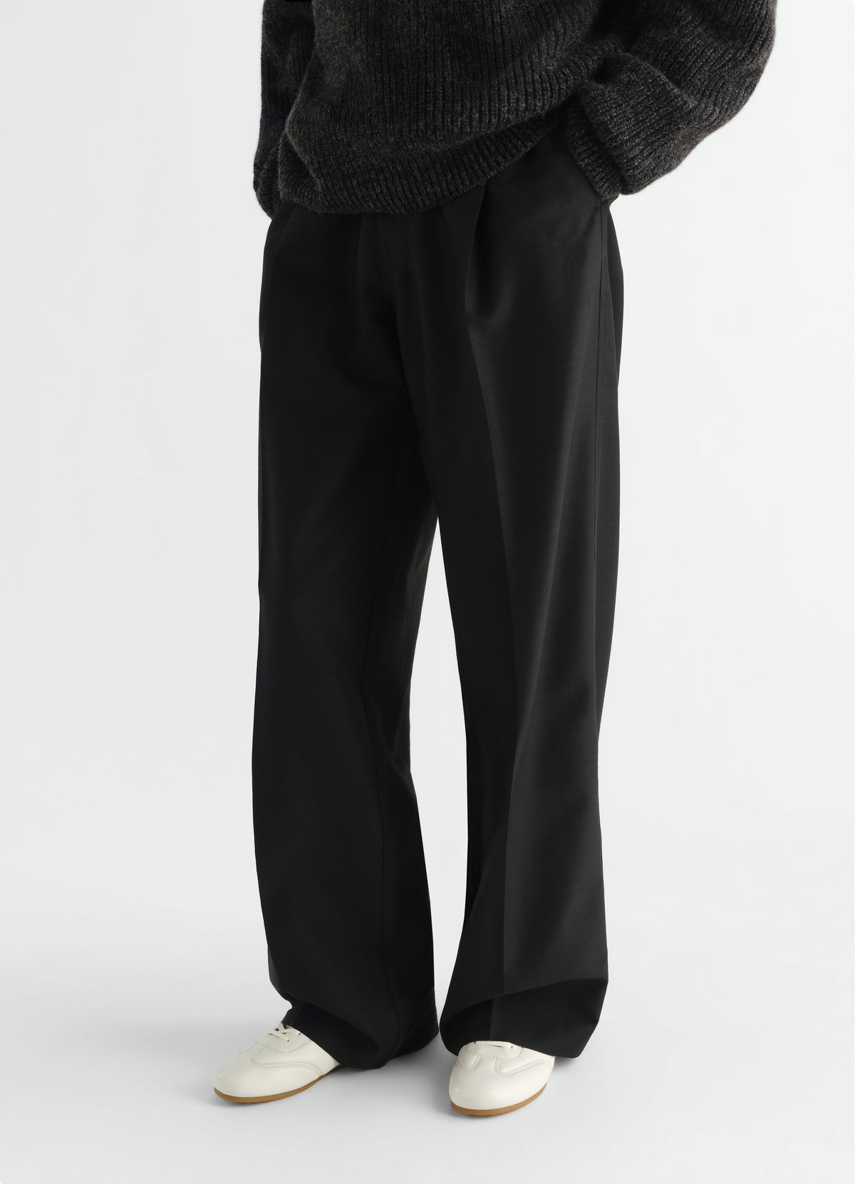 Baskets SOFT RUNNER en cuir d'agneau nappa brillant