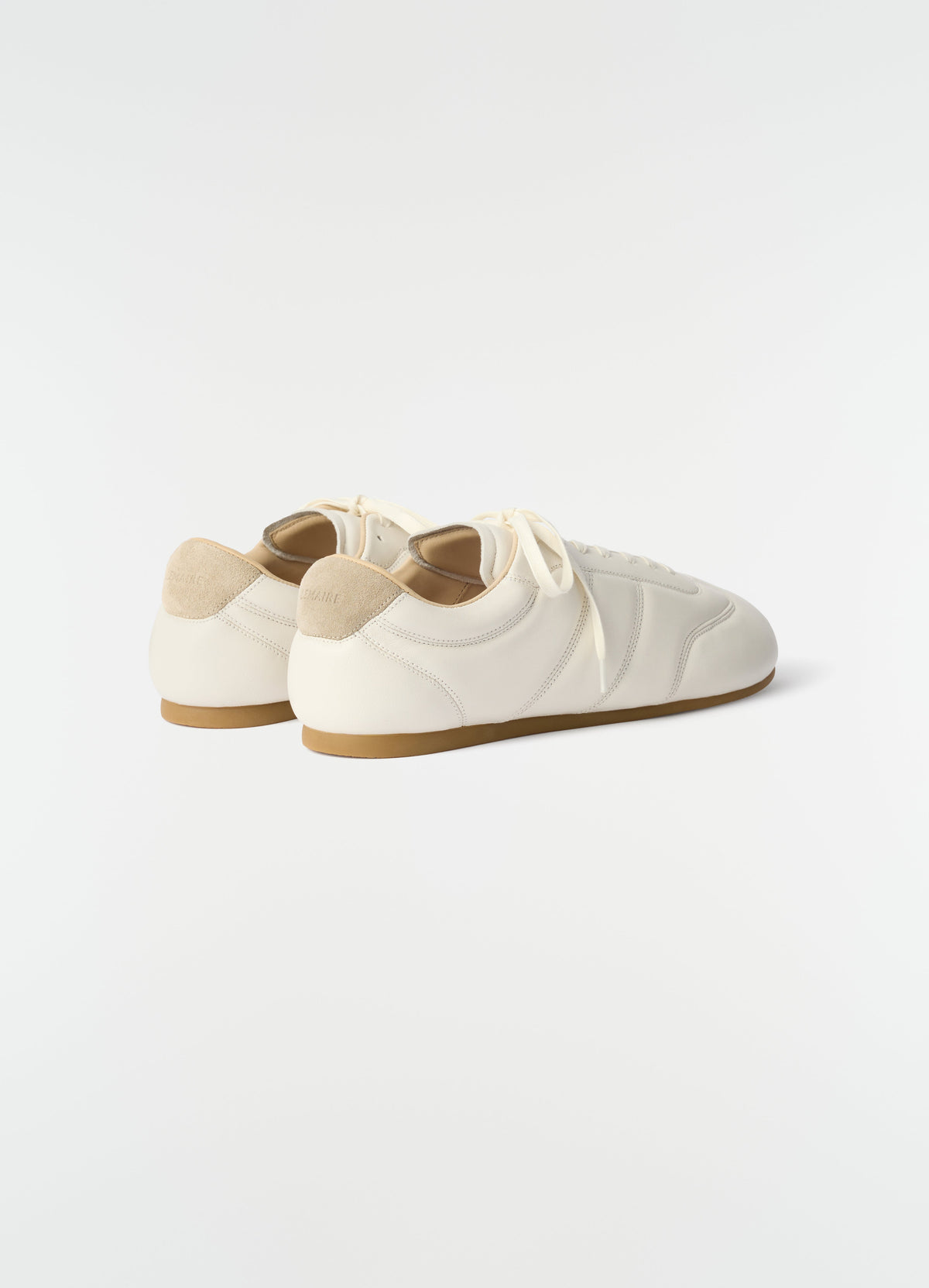Baskets SOFT RUNNER en cuir d'agneau nappa brillant
