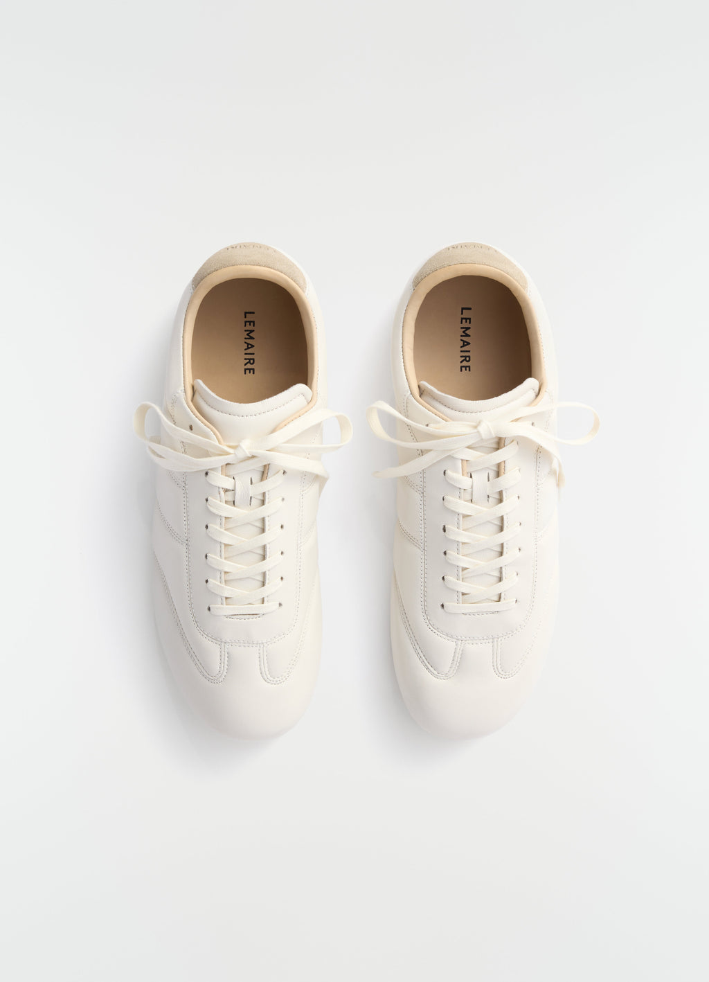 Baskets SOFT RUNNER en cuir d'agneau nappa brillant