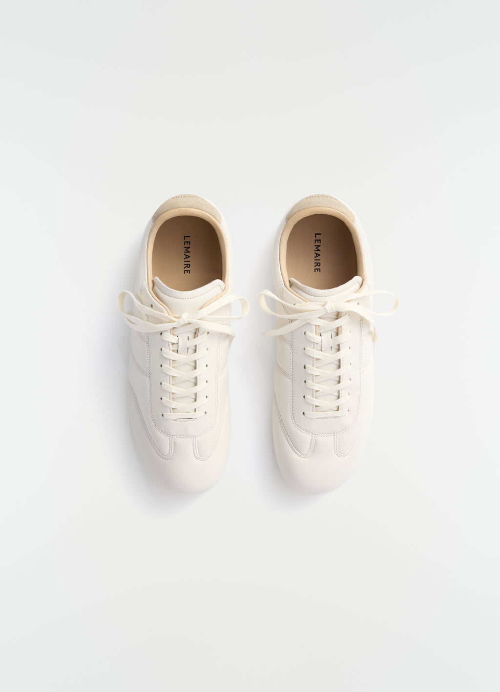 BASKET SOFT RUNNER EN CUIR D'AGNEAU NAPPA BRILLANT