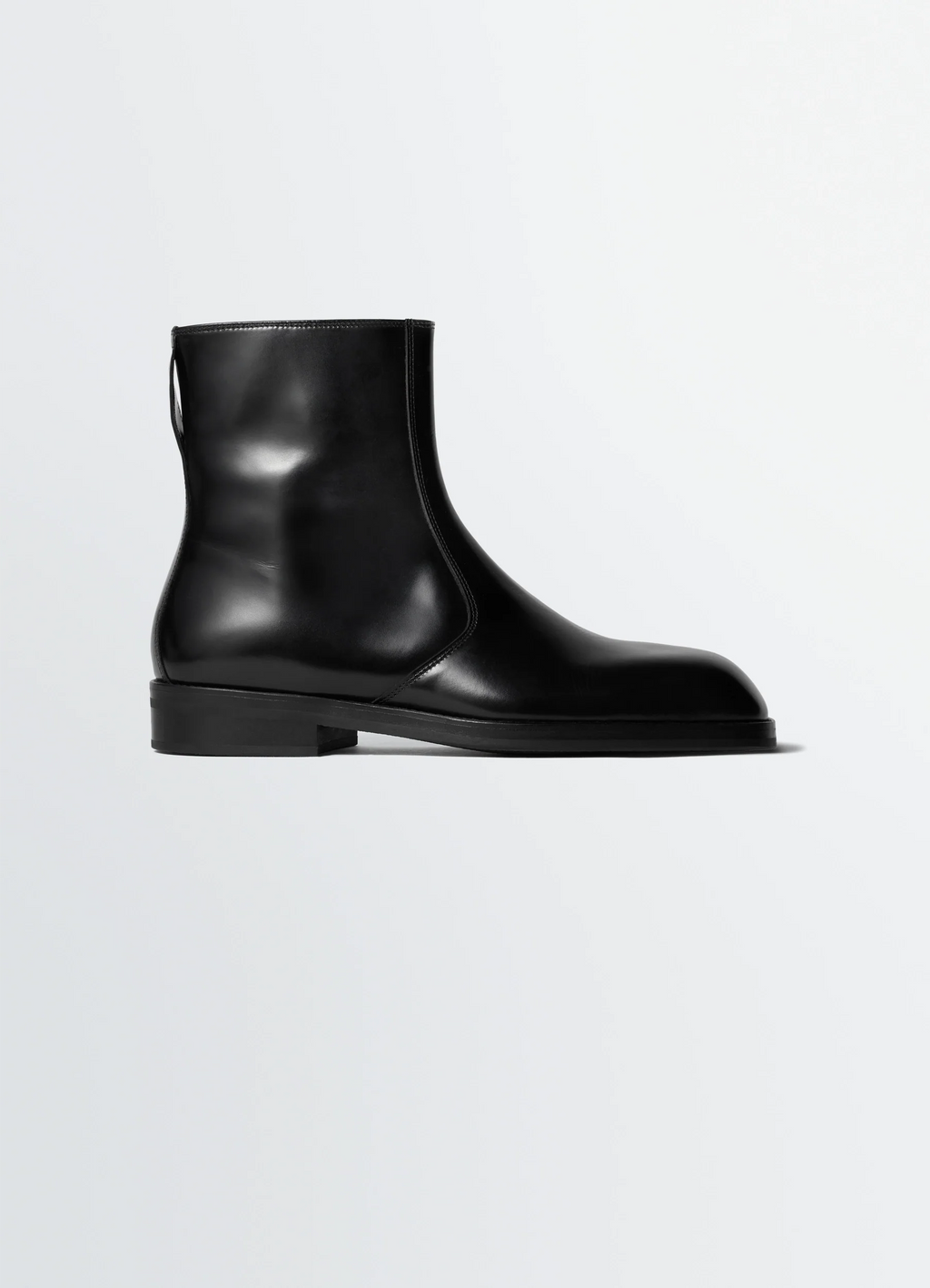 BOTTINES ZIPPÉES EN CUIR DE VEAU SOUPLE