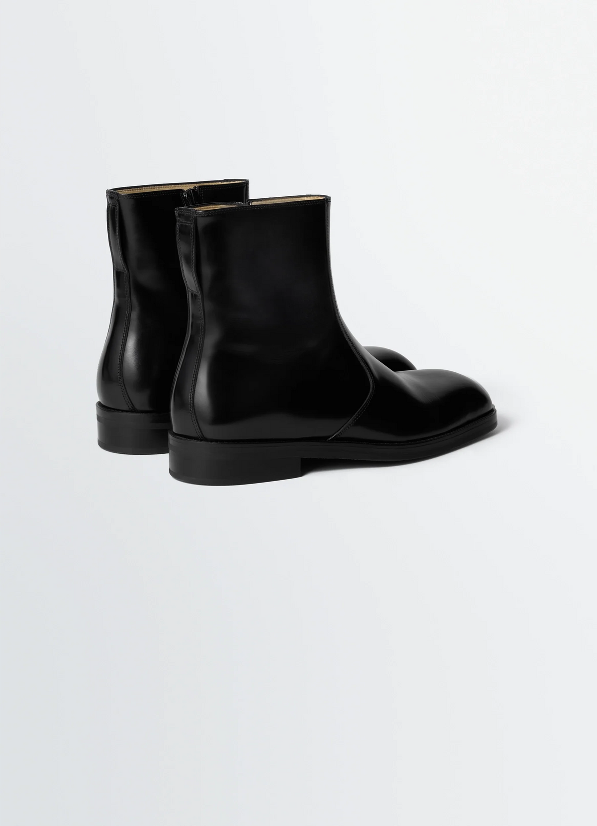 BOTTINES ZIPPÉES EN CUIR DE VEAU SOUPLE