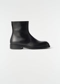 ZIPPED BOOTS IN SHINY VEGETABLE LEATHER