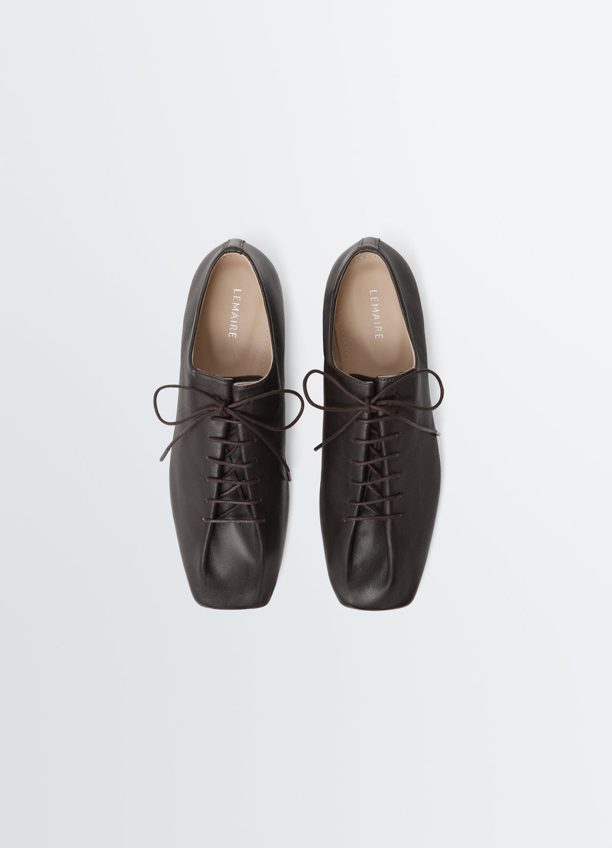 DERBIES SOURIS FLAT CLASSIC EN CUIR D'AGNEAU NAPPA LAVÉ