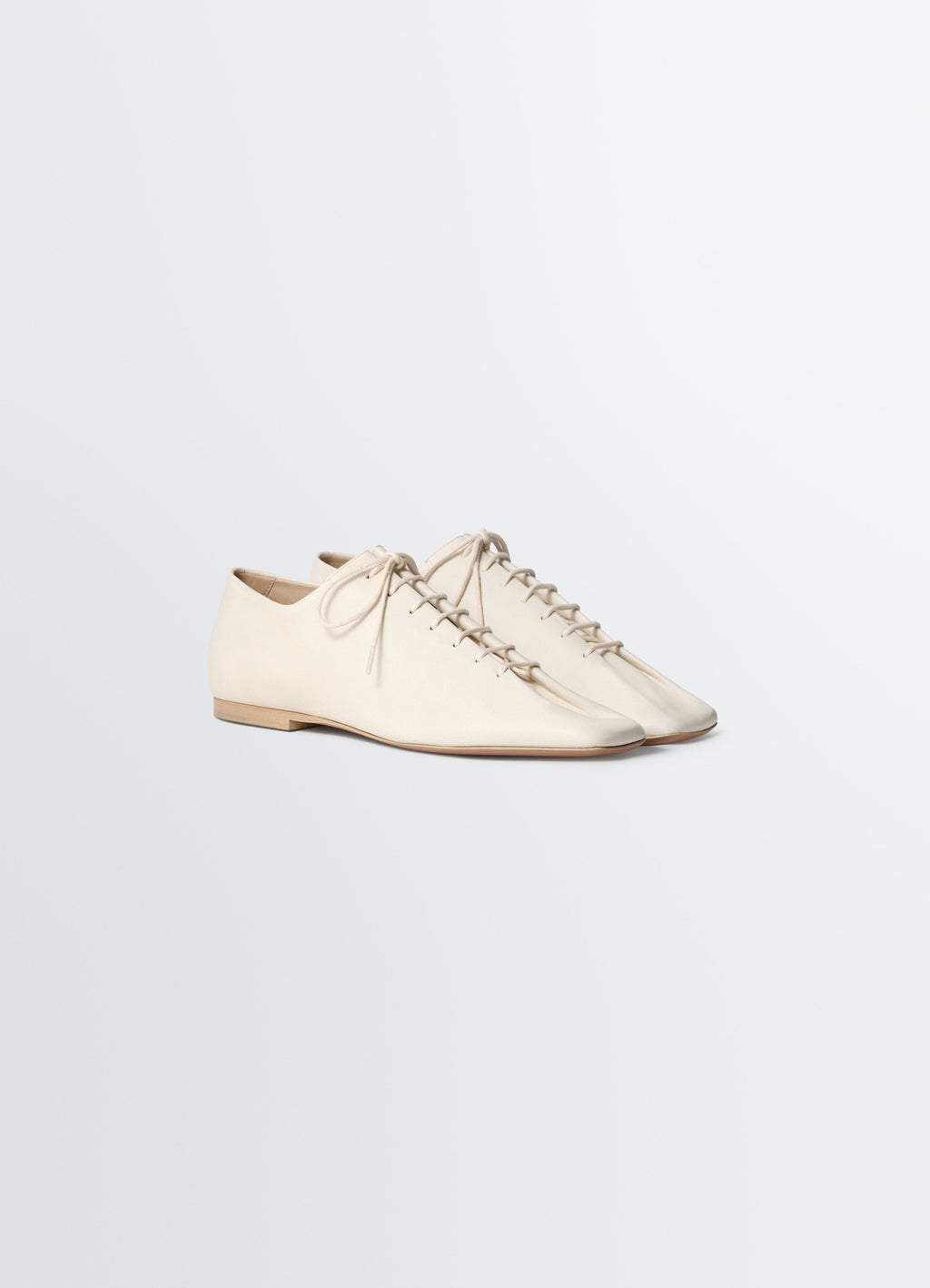 DERBIES CLASSIC FLAT SOURIS EN CUIR D'AGNEAU NAPA LAVÉ