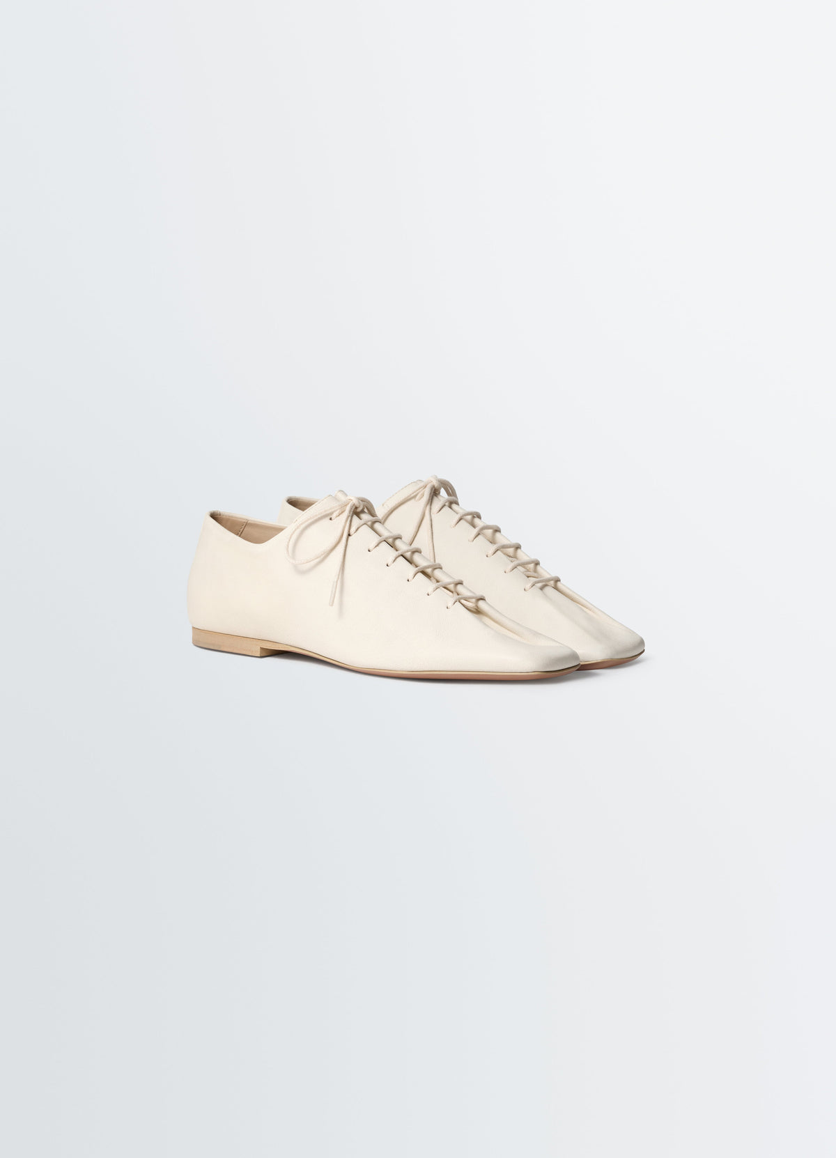 DERBIES CLASSIC FLAT SOURIS EN CUIR D'AGNEAU NAPA LAVÉ