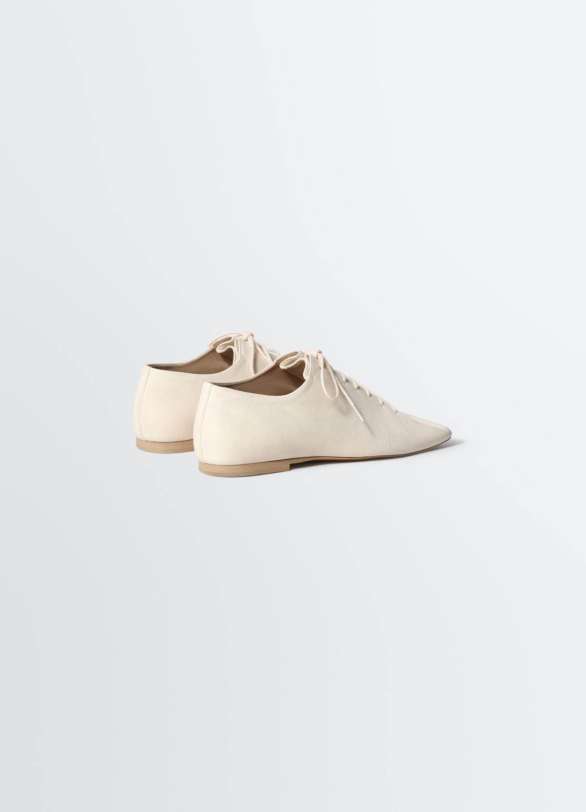 DERBIES CLASSIC FLAT SOURIS EN CUIR D'AGNEAU NAPA LAVÉ