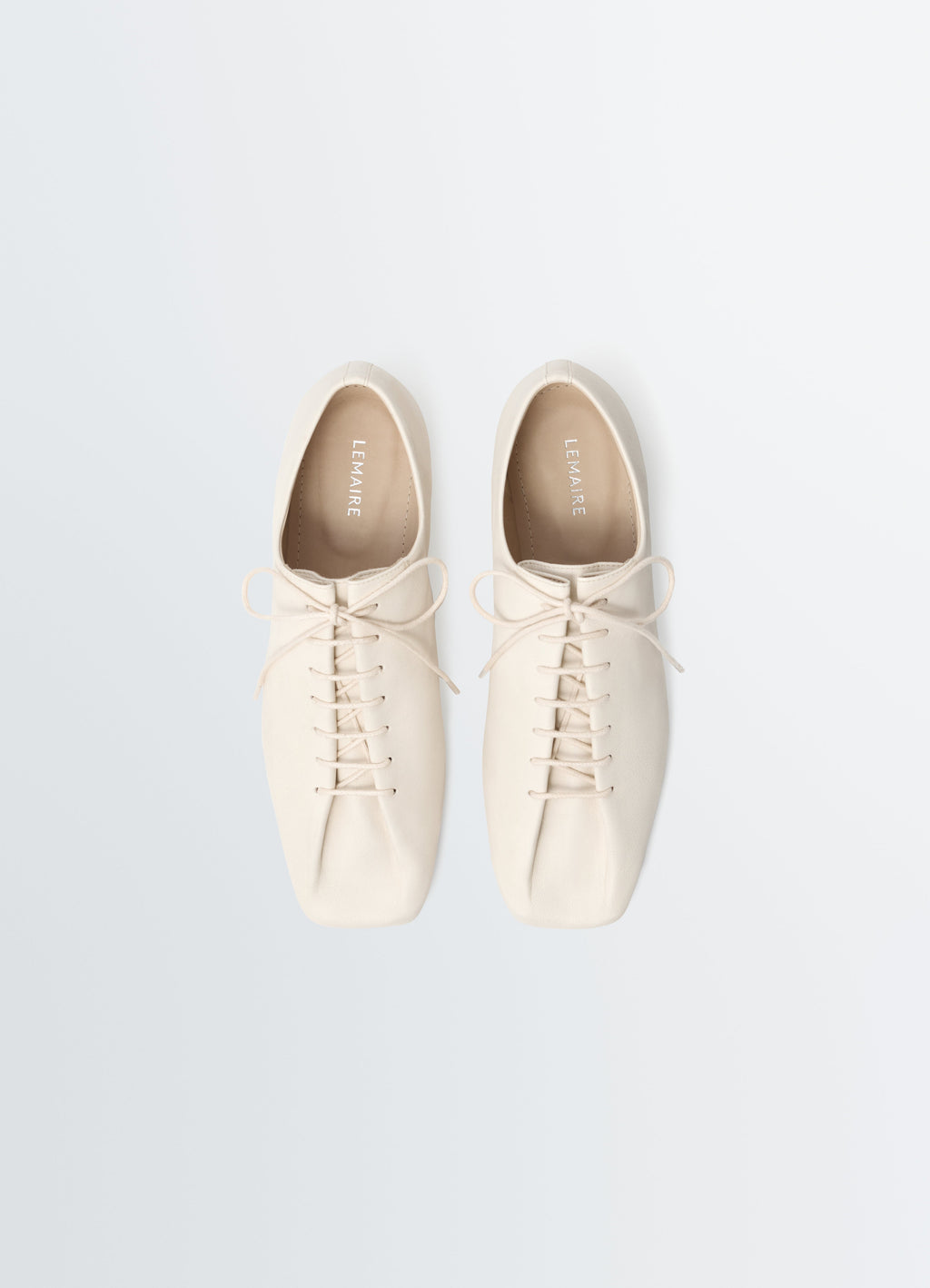 DERBIES CLASSIC FLAT SOURIS EN CUIR D'AGNEAU NAPA LAVÉ