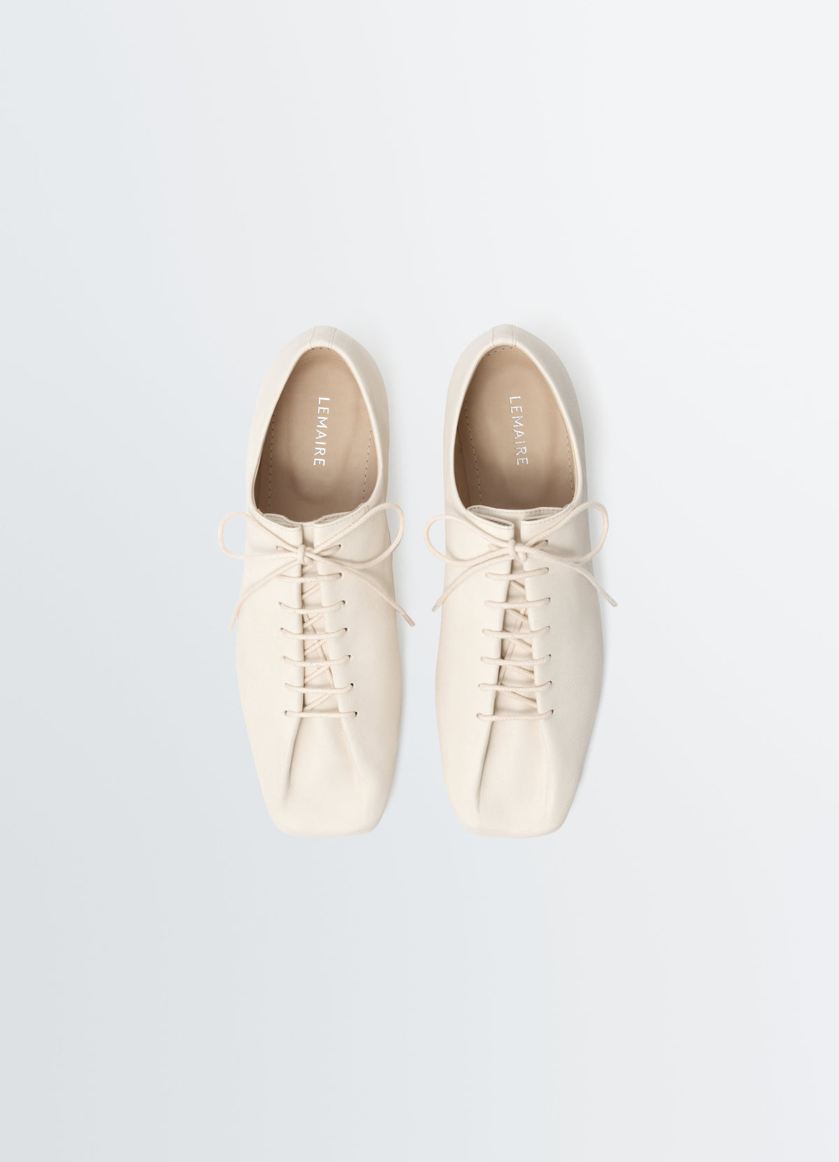 DERBIES CLASSIC FLAT SOURIS EN CUIR D'AGNEAU NAPA LAVÉ