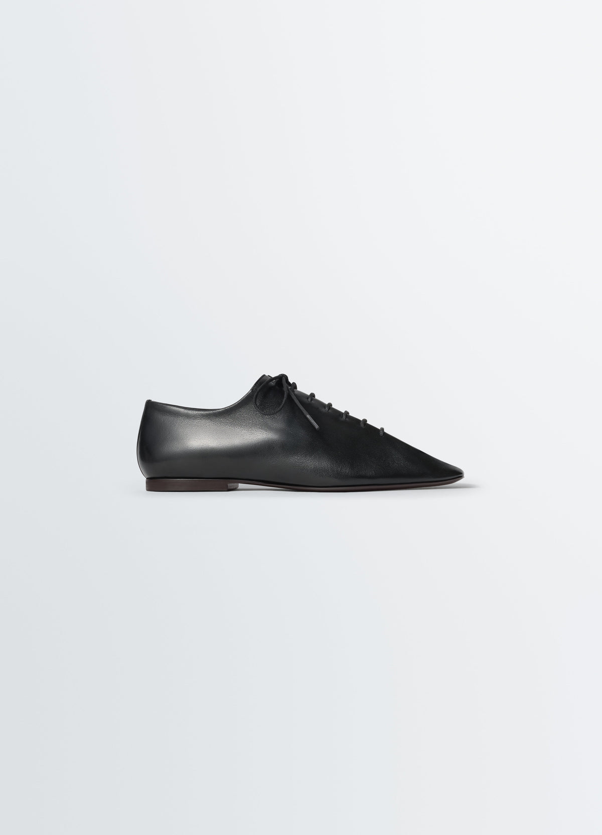 DERBIES PLATES CLASSIQUES SOURIS EN AGNEAU NAPPA BRILLANT