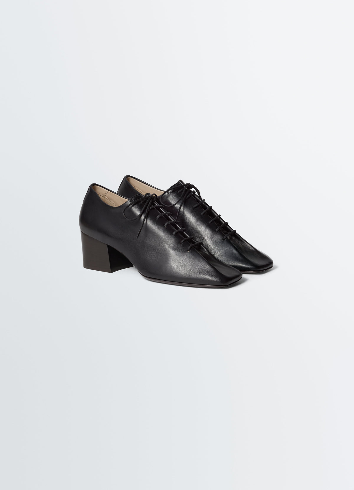 SOURIS CLASSIC DERBIES 55MM HEEL IN SHINY NAPPA LAMB LEATHER