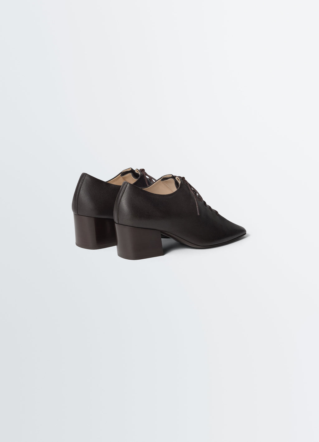 SOURIS CLASSIC DERBIES 55MM HEEL IN WASHED NAPPA LAMBSKIN LEATHER