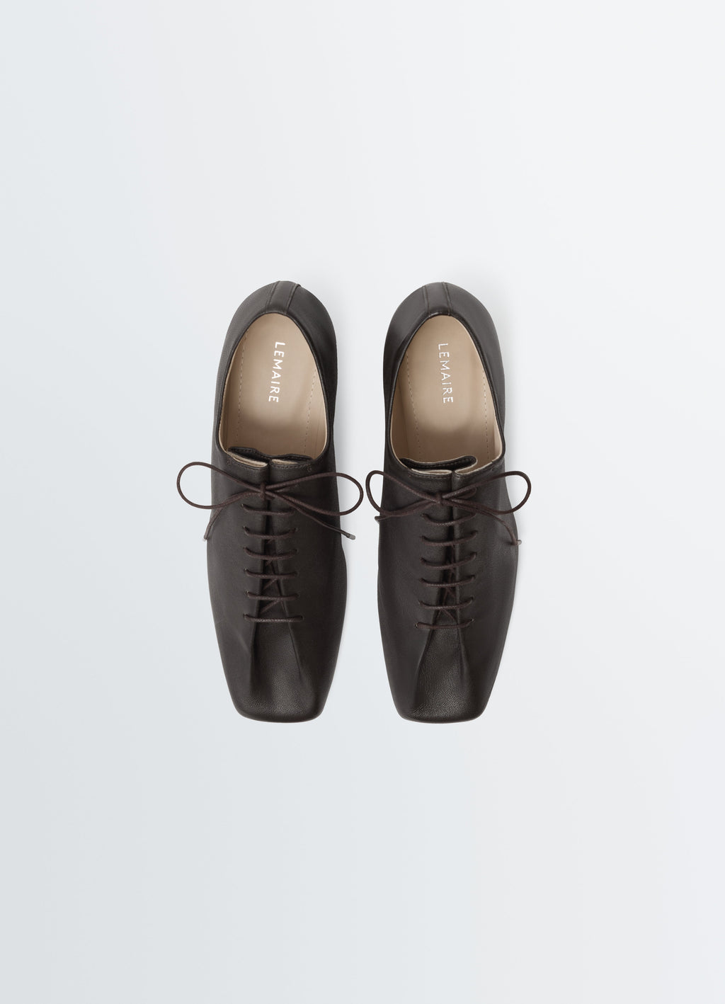 SOURIS CLASSIC DERBIES 55MM HEEL IN WASHED NAPPA LAMBSKIN LEATHER