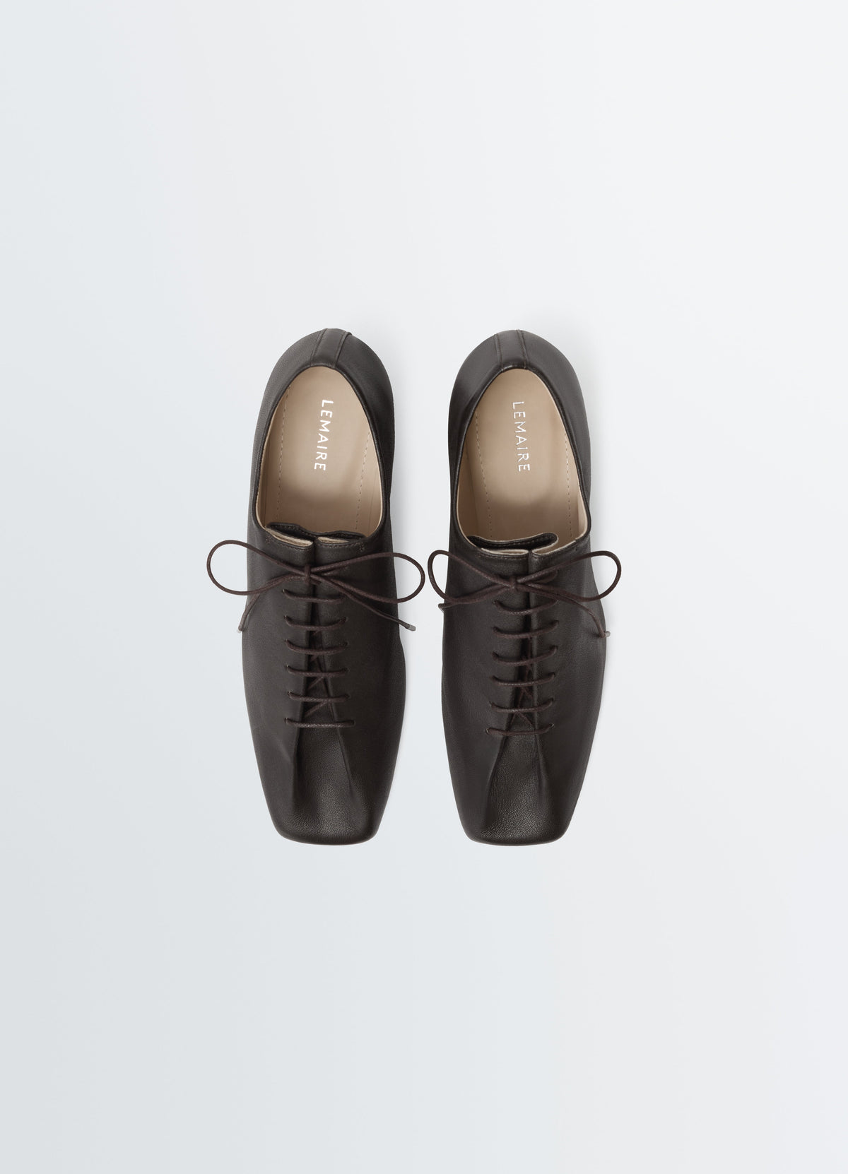 SOURIS CLASSIC DERBIES 55MM HEEL IN WASHED NAPPA LAMBSKIN LEATHER
