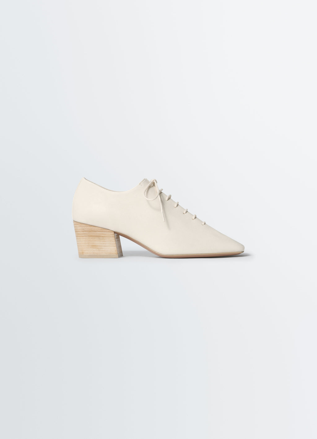 SOURIS CLASSIC DERBIES 55MM HEEL IN WASHED NAPPA LAMBSKIN LEATHER
