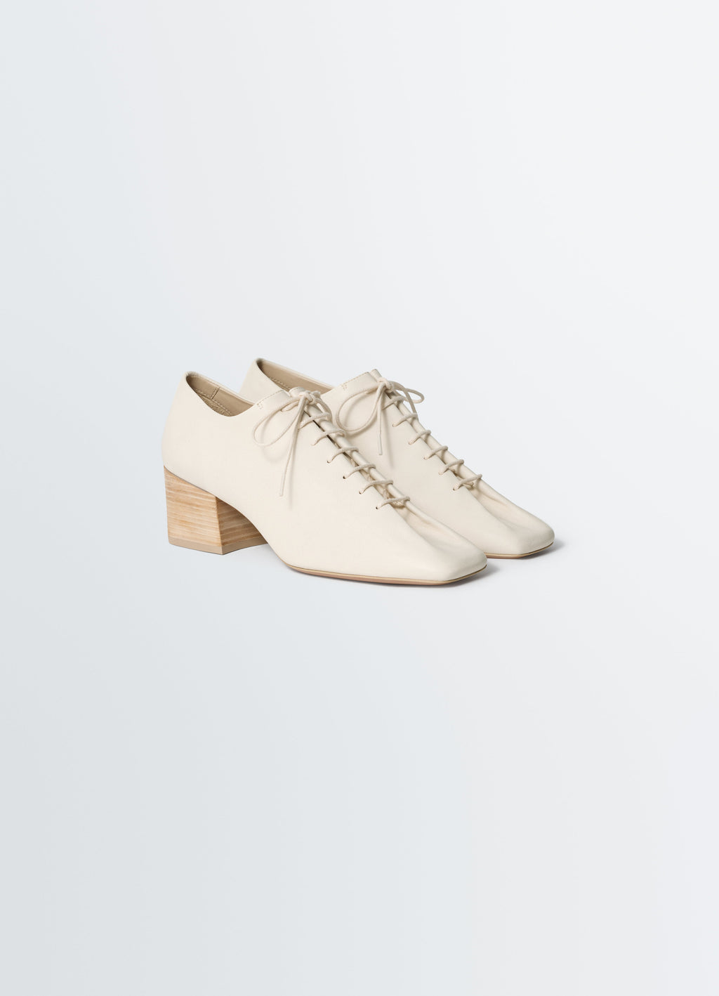 SOURIS CLASSIC DERBIES 55MM HEEL IN WASHED NAPPA LAMBSKIN LEATHER