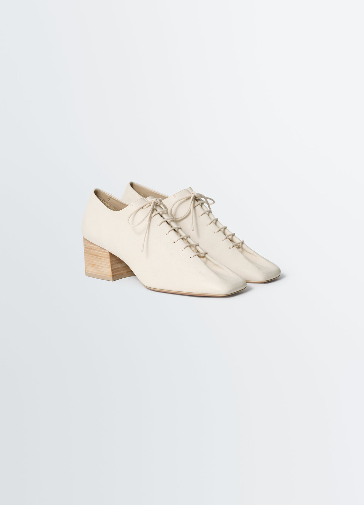 SOURIS CLASSIC DERBIES 55MM HEEL IN WASHED NAPPA LAMBSKIN LEATHER