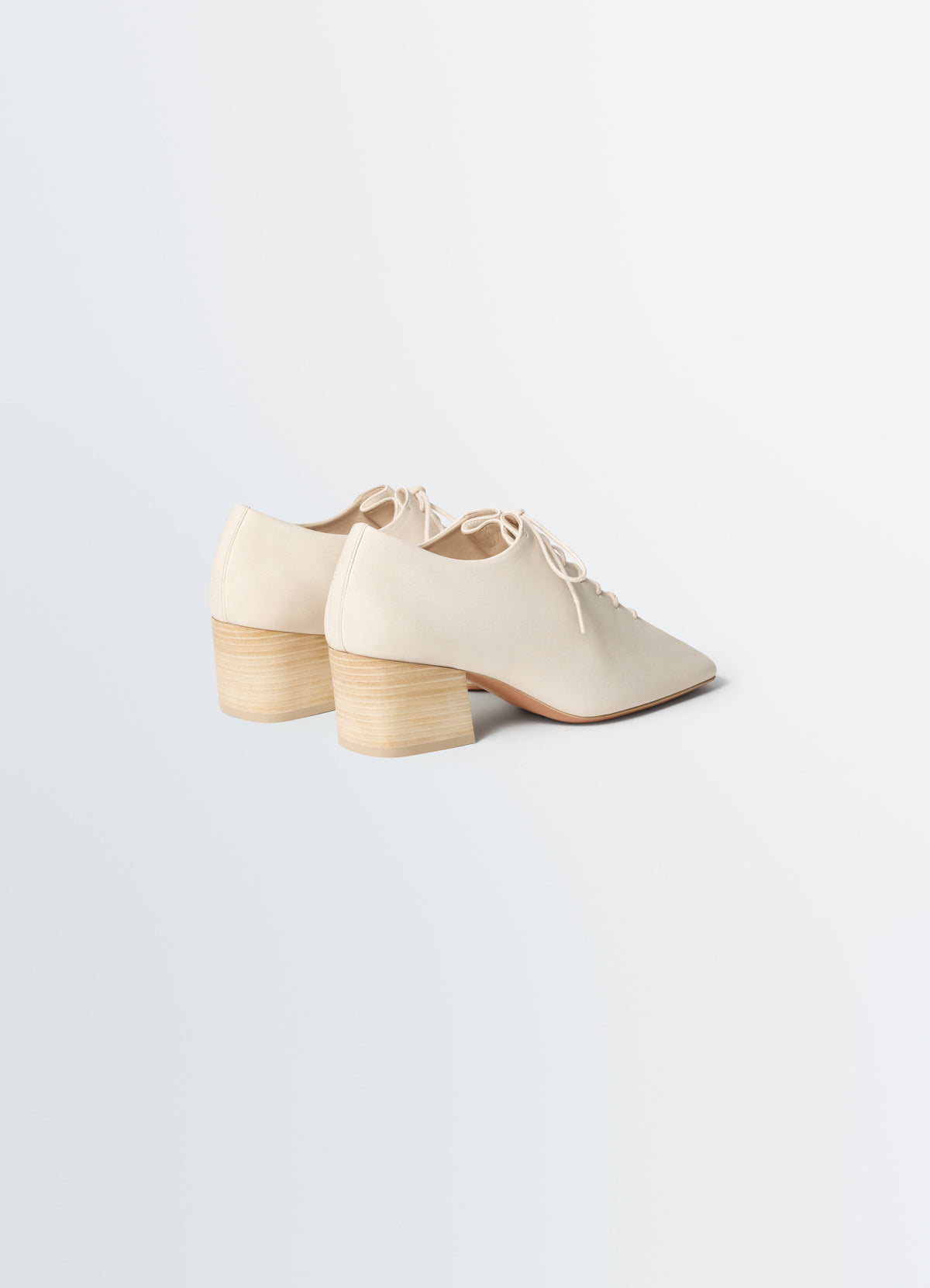 SOURIS CLASSIC DERBIES 55MM HEEL IN WASHED NAPPA LAMBSKIN LEATHER