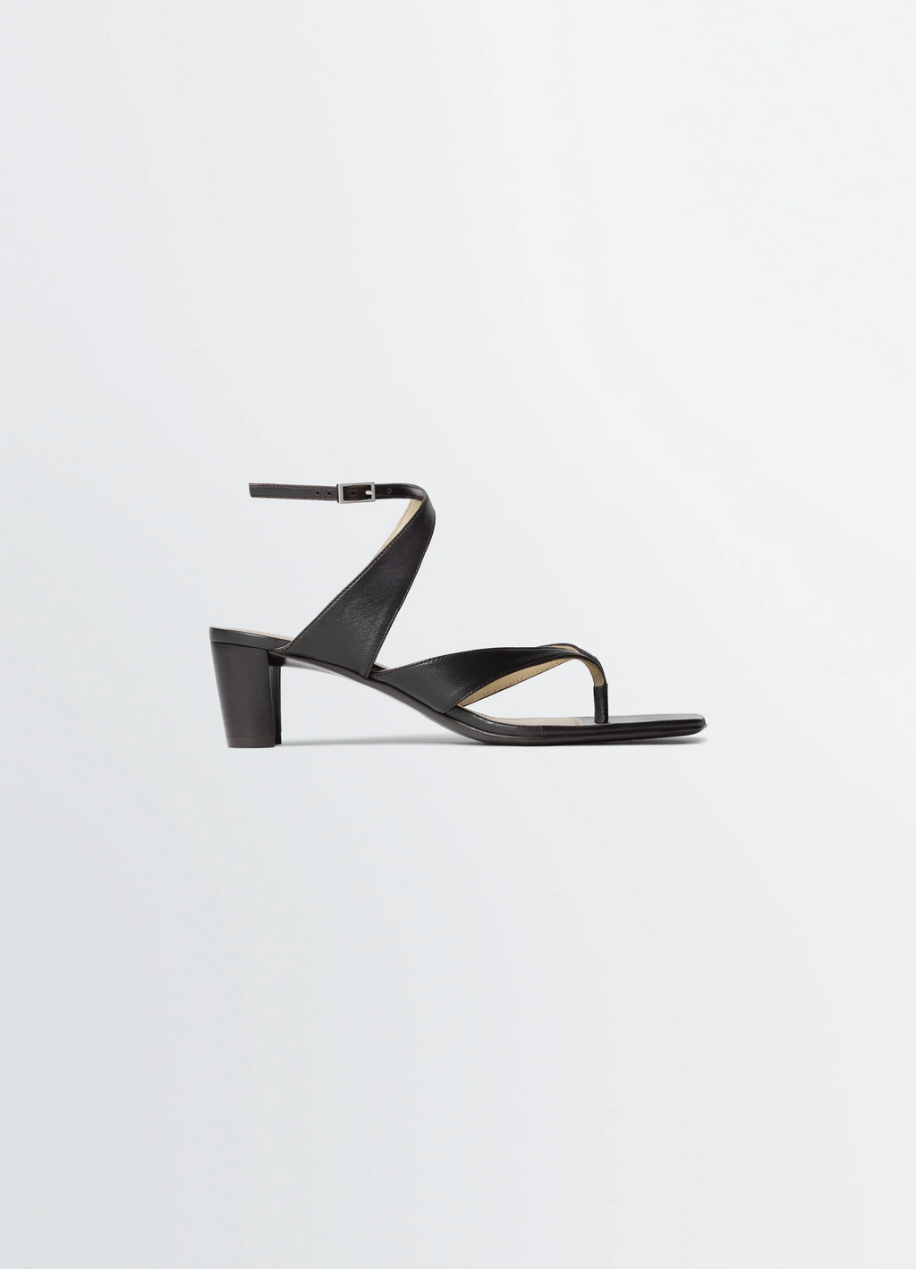 TONG SANDALS 50 MM HEEL IN SHINY NAPPA LAMB LEATHER
