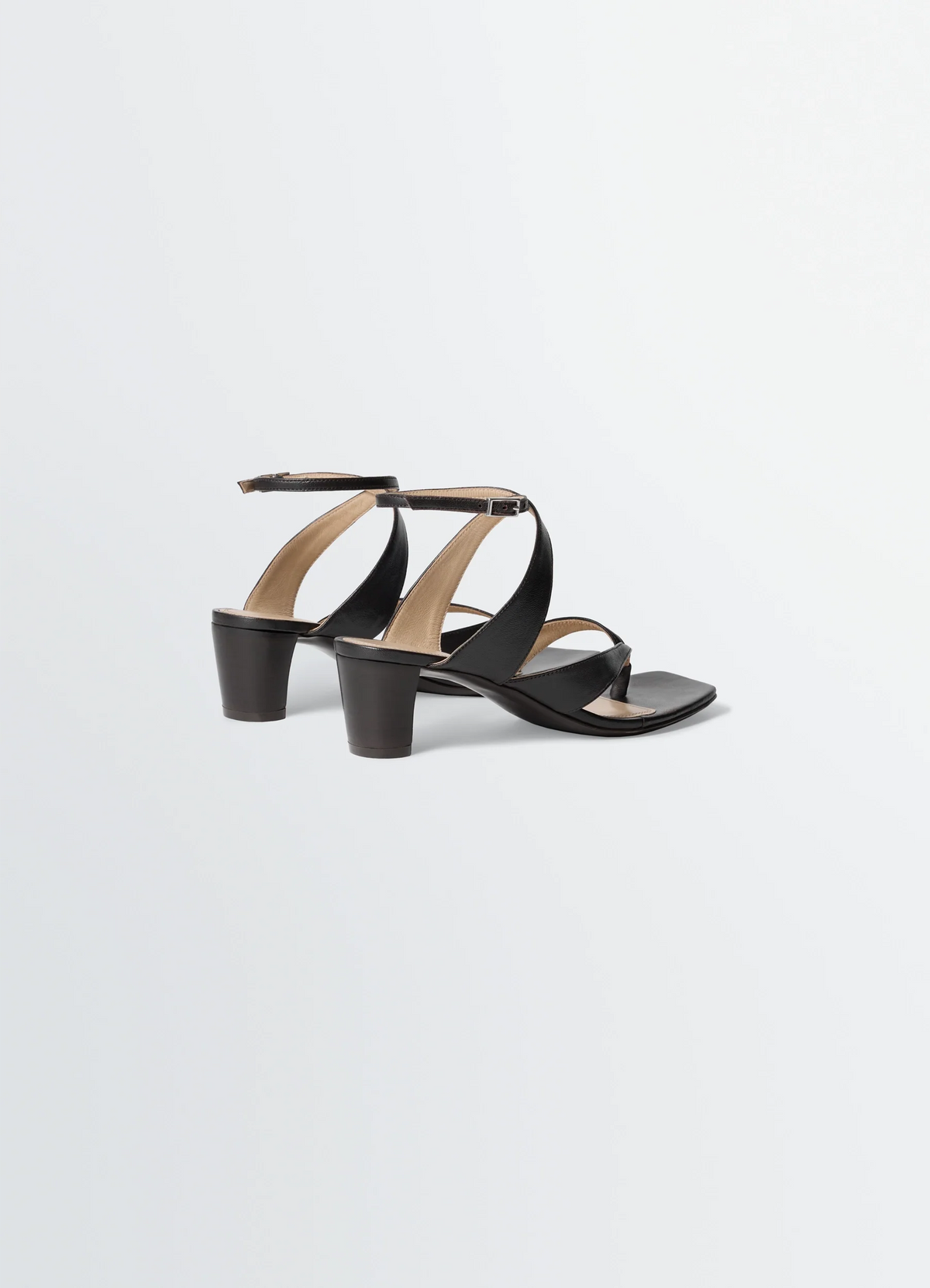 TONG SANDALS 50 MM HEEL IN SHINY NAPPA LAMB LEATHER