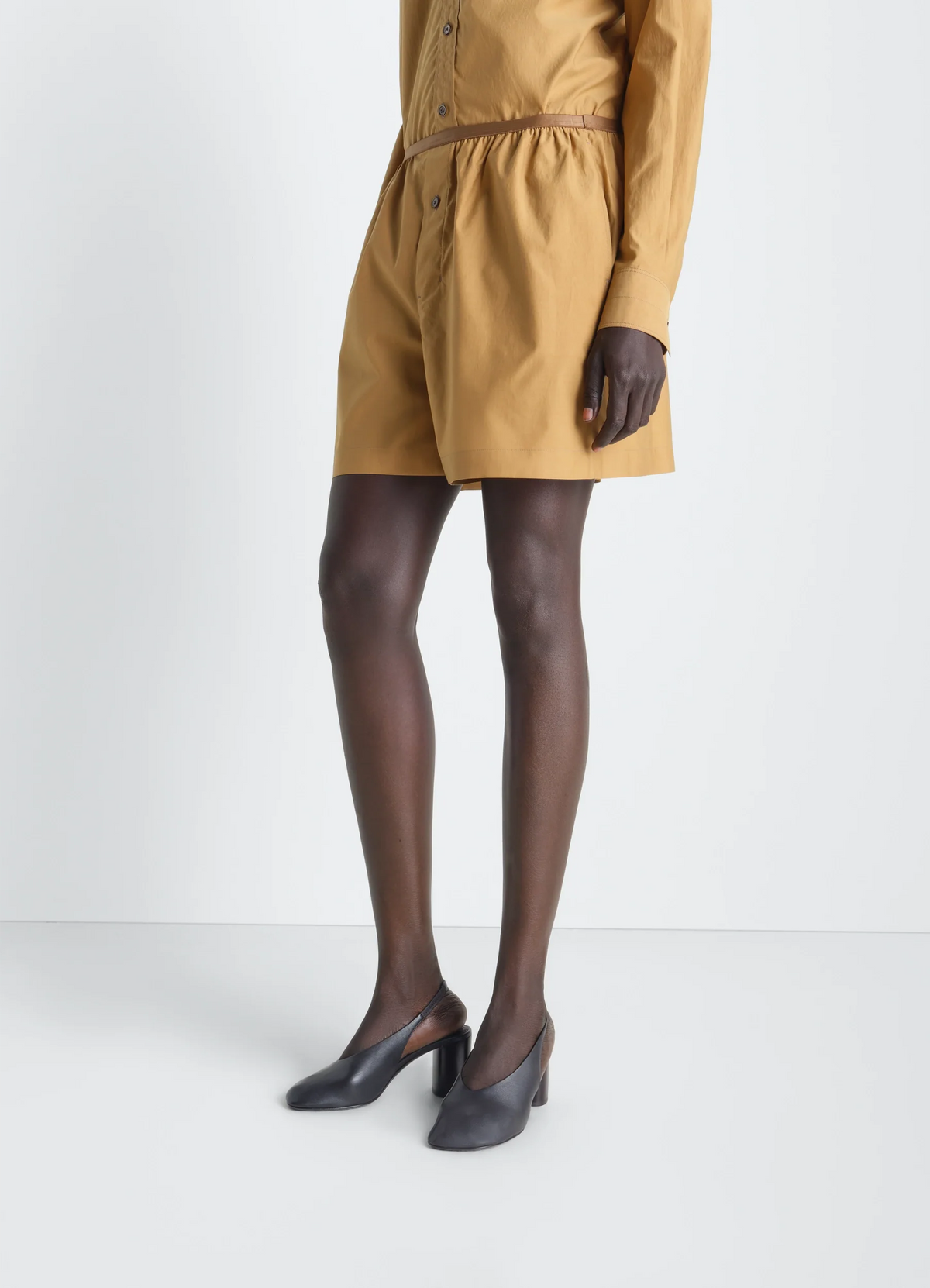 GLOVE SLINGBACK PUMPS 80 MM HEEL IN SMOOTH LAMBSKIN LEATHER