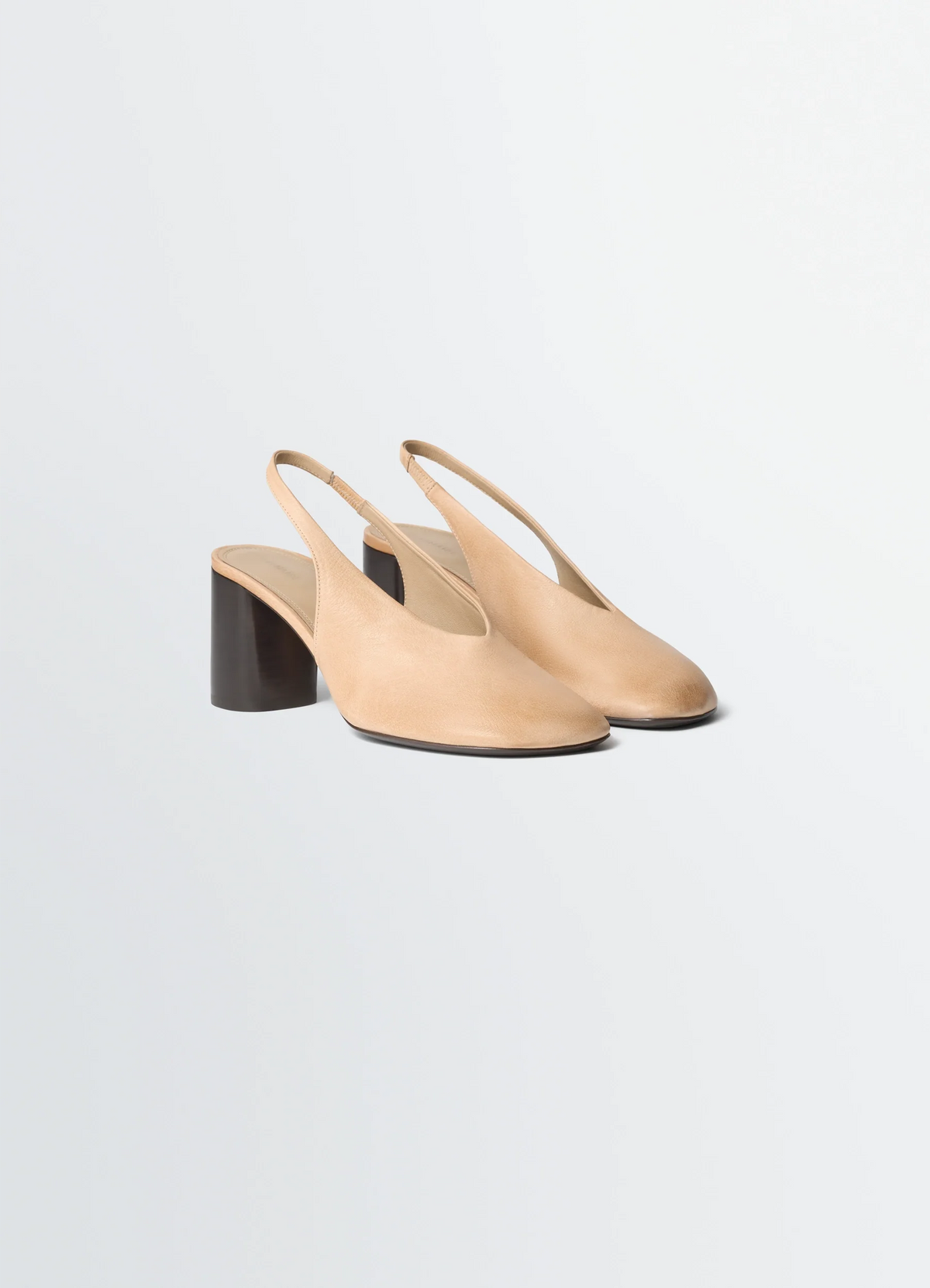 GLOVE SLINGBACK PUMPS 80 MM HEEL IN WASHED BUFFALO LEATHER