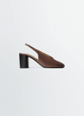 ESCARPINS SLINGBACK GLOVE TALON 80 MM EN CUIR DE BUFFLE LAVÉ