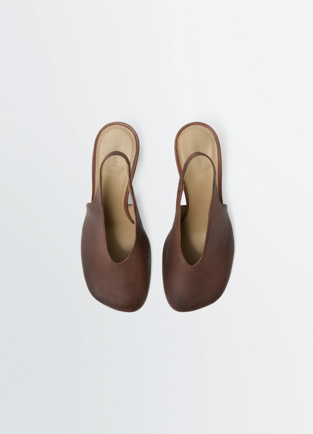 ESCARPINS SLINGBACK GLOVE TALON 80 MM EN CUIR DE BUFFLE LAVÉ