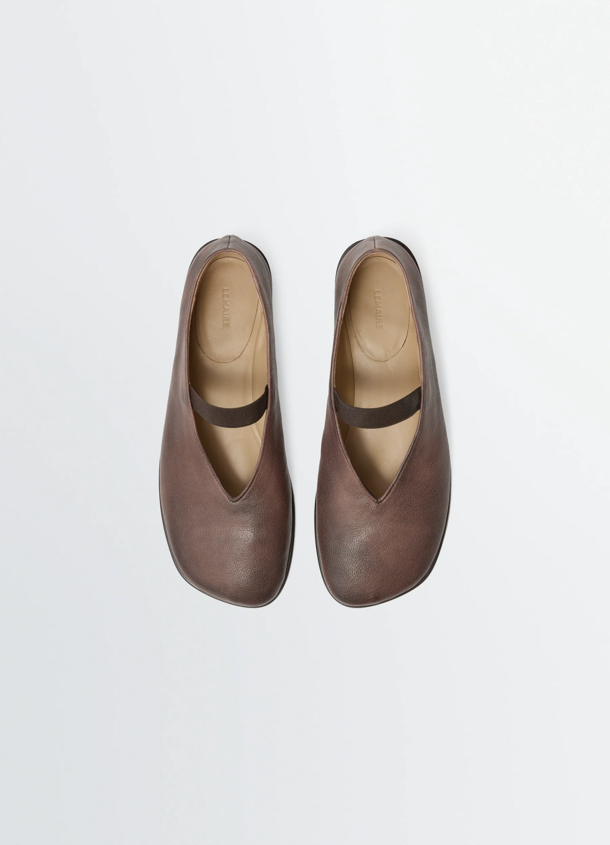 GLOVE BALLERINA IN WASHED BUFFALO LEATHER