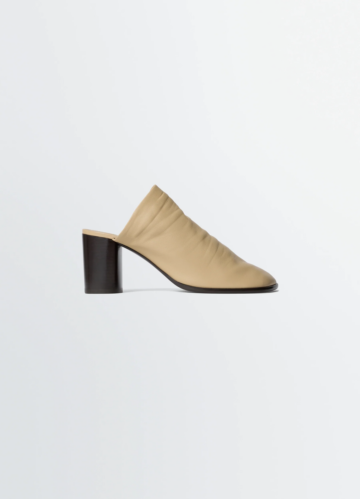 GLOVE MULES 80MM HEEL IN SMOOTH LAMBSKIN LEATHER
