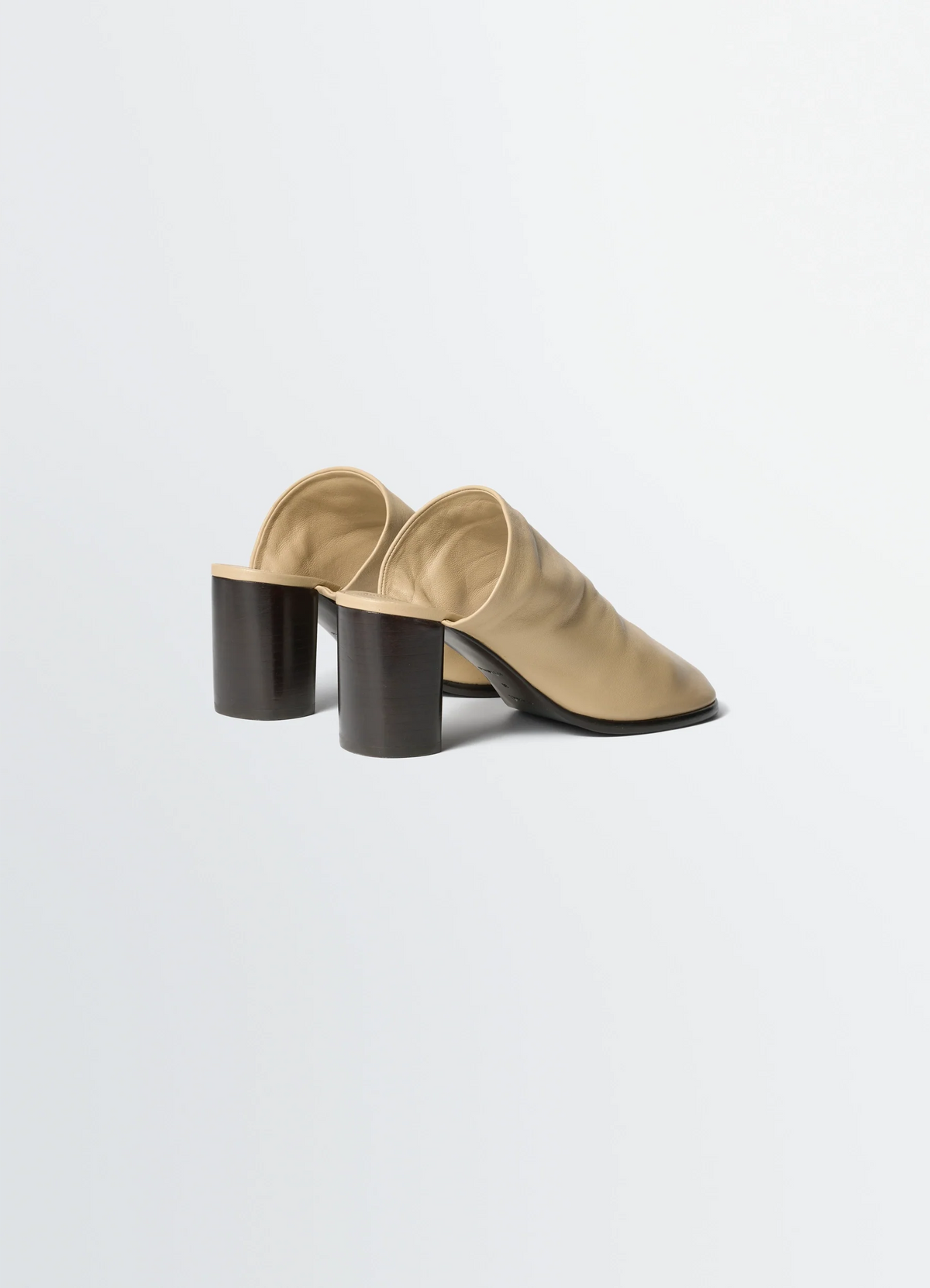 GLOVE MULES 80MM HEEL IN SMOOTH LAMBSKIN LEATHER